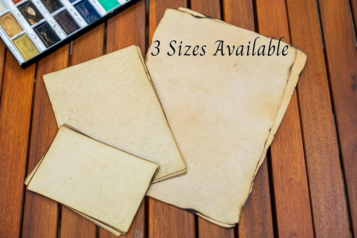 Wanderings Handmade Antique Blank Cards with Slighly Burned Paper Edge - 4"x6" Package of 50