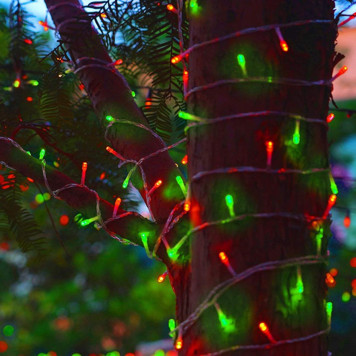 LJLNION 300 LED Christmas Lights, Extra Long 98.5FT Xmas String Lights Outdoor Indoor, 8 Lighting