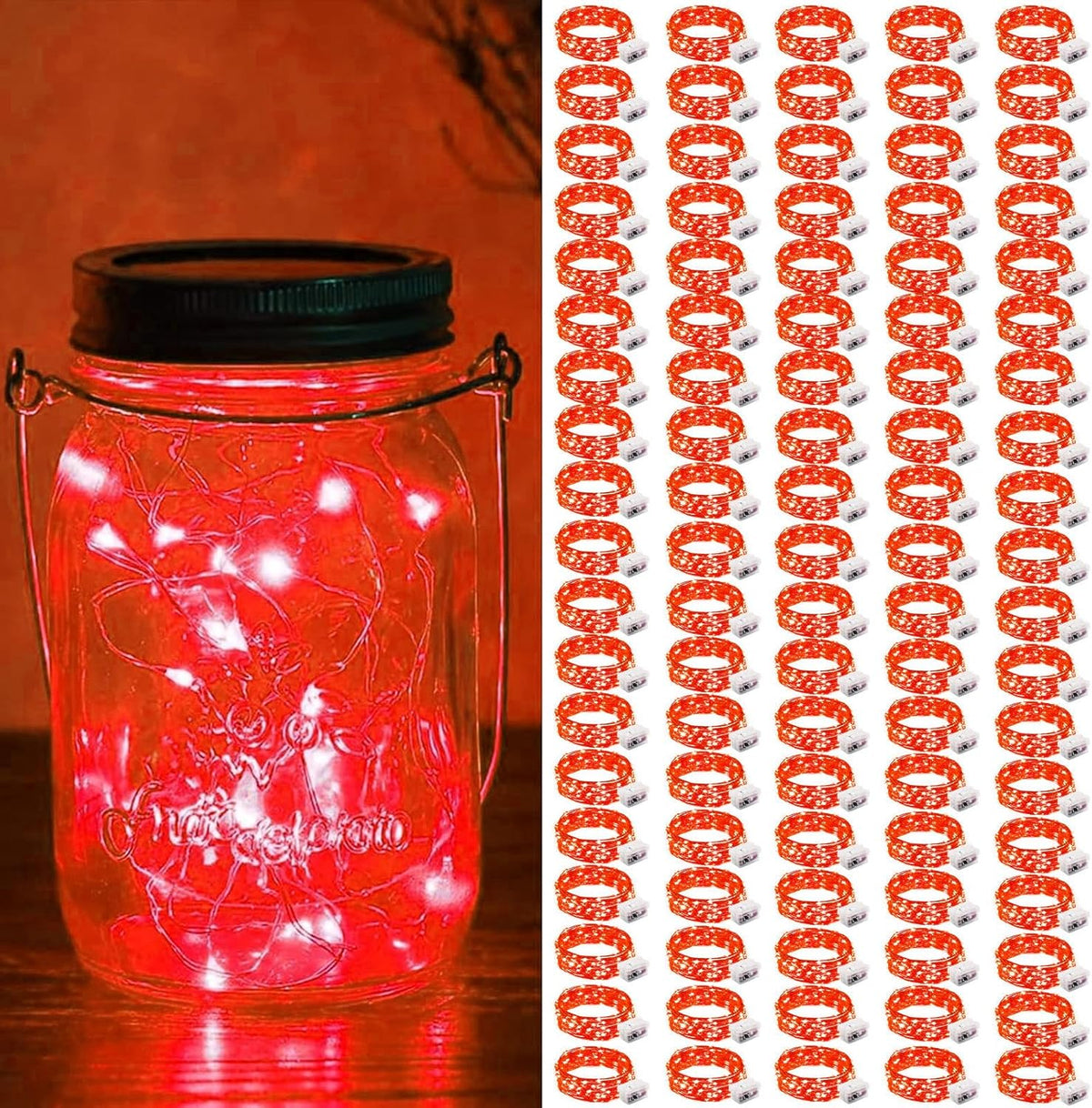 ZGWJ 100 Pack Fairy Lights Battery Operated, 7ft 20 Mini LED Fairy String Lights Silver Wire 3