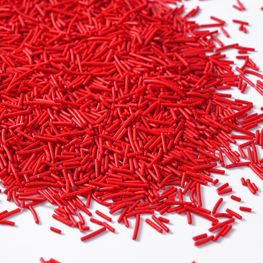 Edible Red Jimmies Sprinkles, Red Sprinkles, 4.23oz Jimmies for Baking, Baby Showers, Weddings