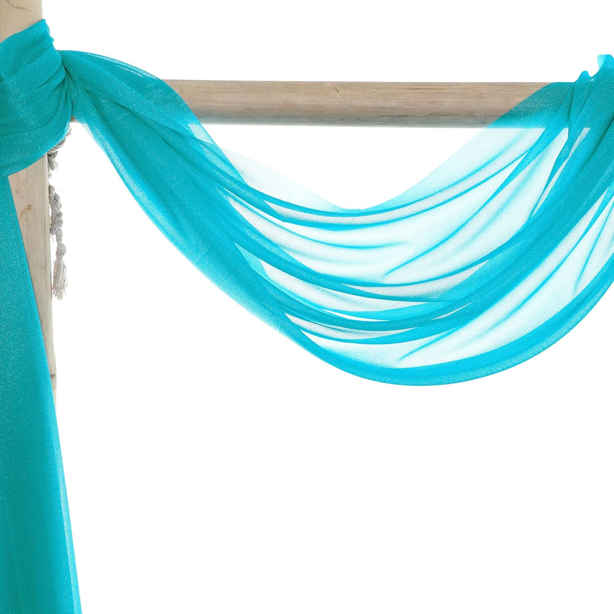 VDS Pack of 2 Panel (30 Inch X 30 Feet) Wedding Arch Draping Fabric Sheer Chiffon Fabric Drapery