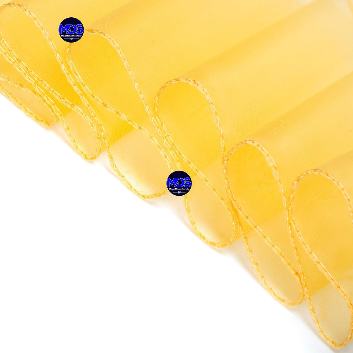 MDS Pack of 50 PCS Organza Chair Sashes Wider Dining Chair Bows Ribbon Tie Back for Wedding Party