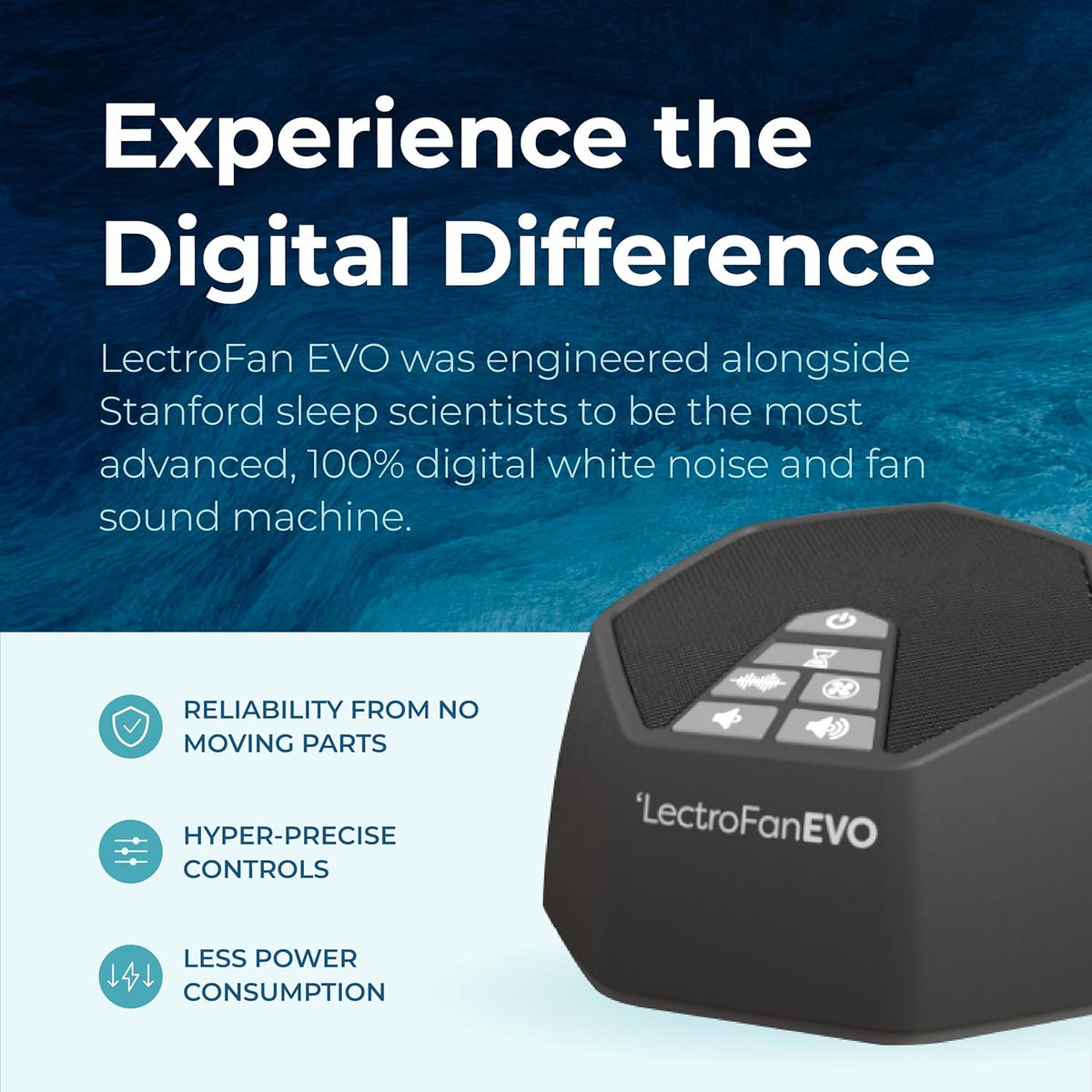 Adaptive Sound Technologies LectroFan EVO White Noise Machine - Compact Sleep Sound Machine for