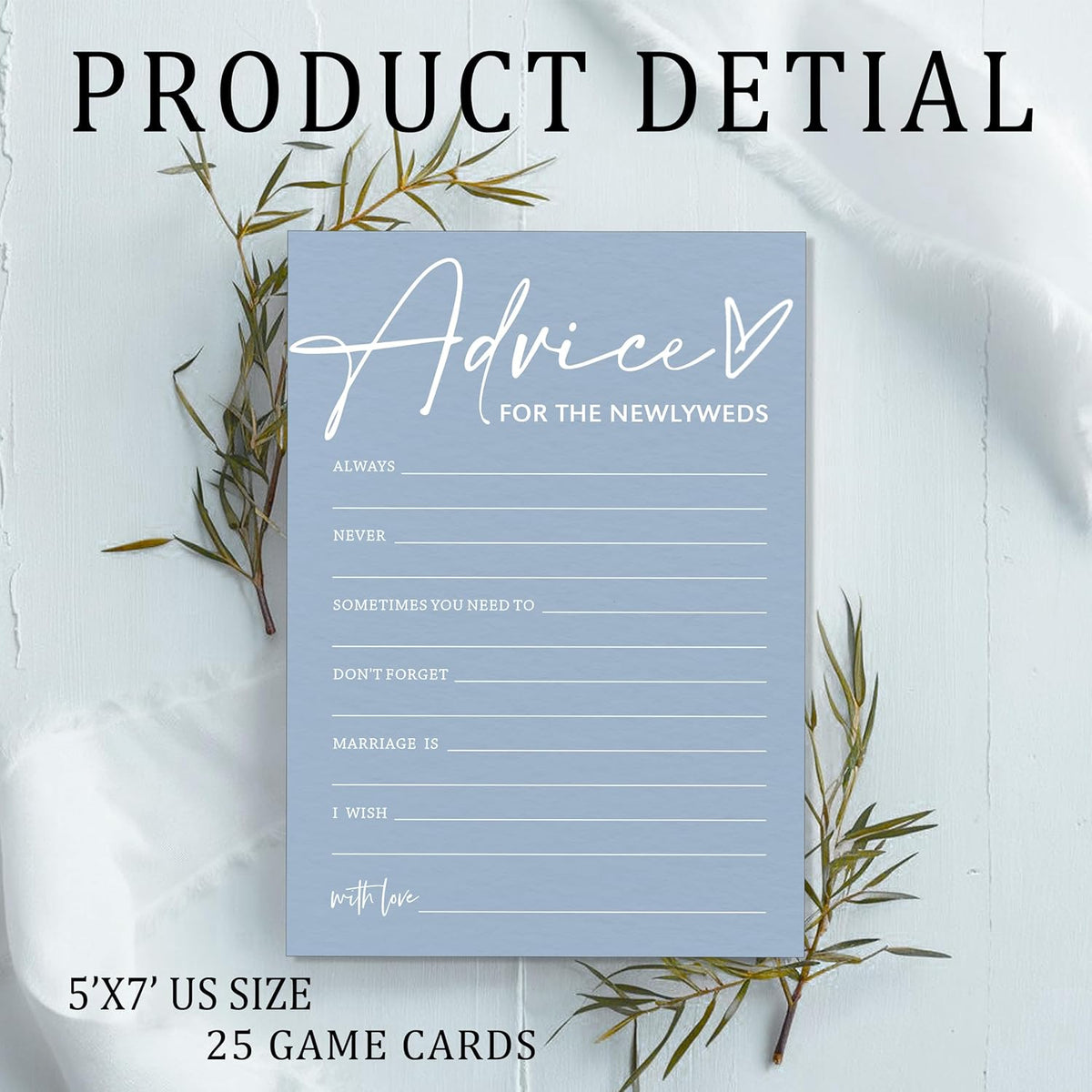 Wedding Advice Cards - Bdvice and Wishes for the Newlyweds Mr and Mrs Bride & Groom Perfect for