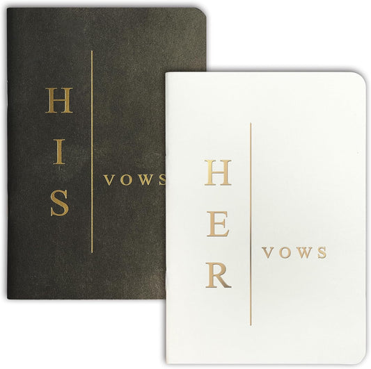 Wedding Vow Books His and Hers, Wedding Registry Gifts Ideas for Bride & Groom,Wedding Essentials