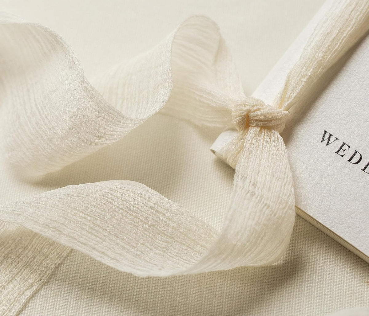 Modern Album Designs White Vow Books with Ribbons (Set of 2) - 5.625 x 4 Minimalist Pocket Sized