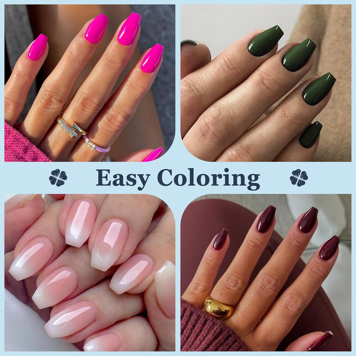 Short Coffin Fake Nails, 240pcs Soft Gel Pre-Filed Acrylic Short Ballerina Nail Tips, Half Matte