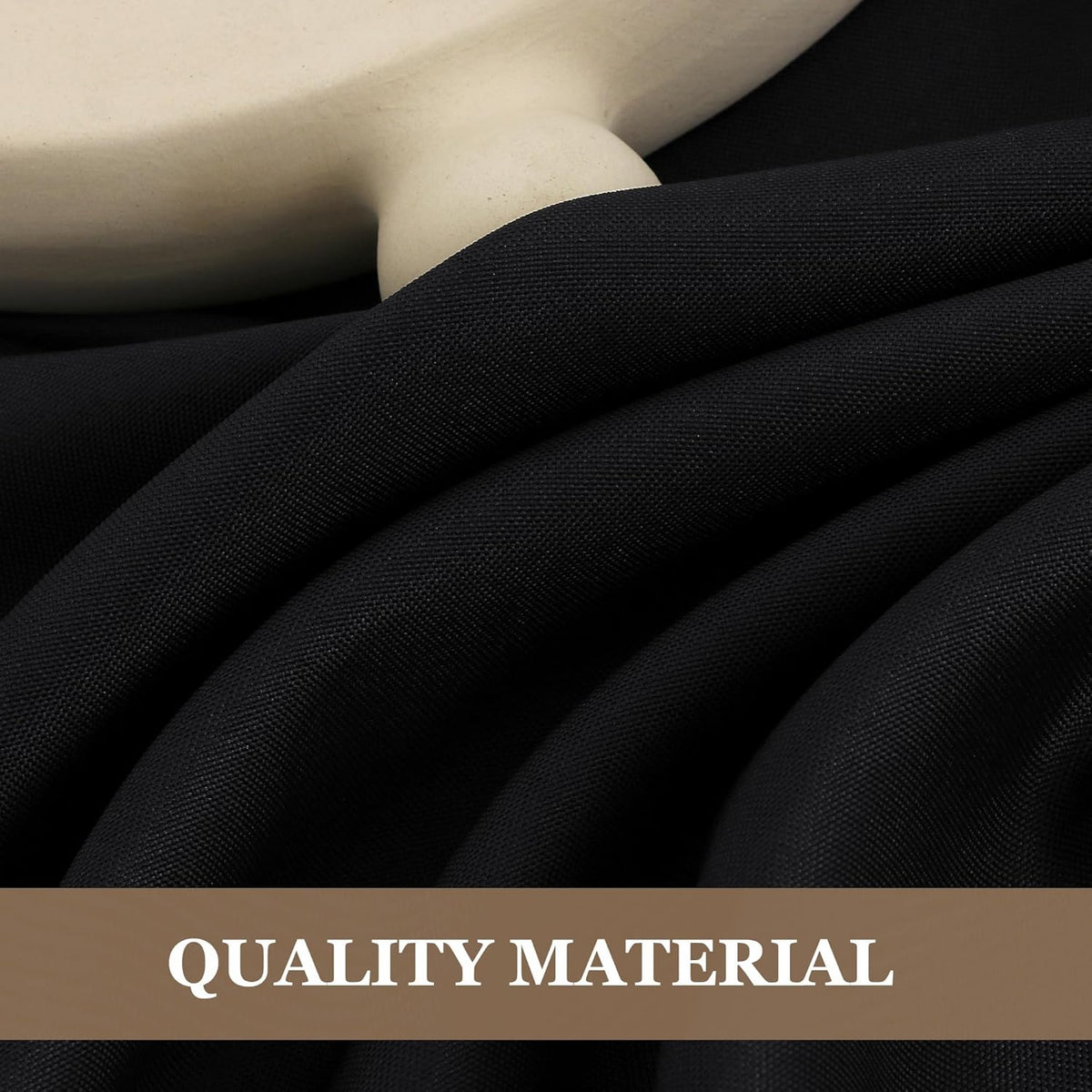 Fitable Black Tablecloths for Rectangle Tables, 6 Pack - 70 x 120 Inches - Reusable and Washable