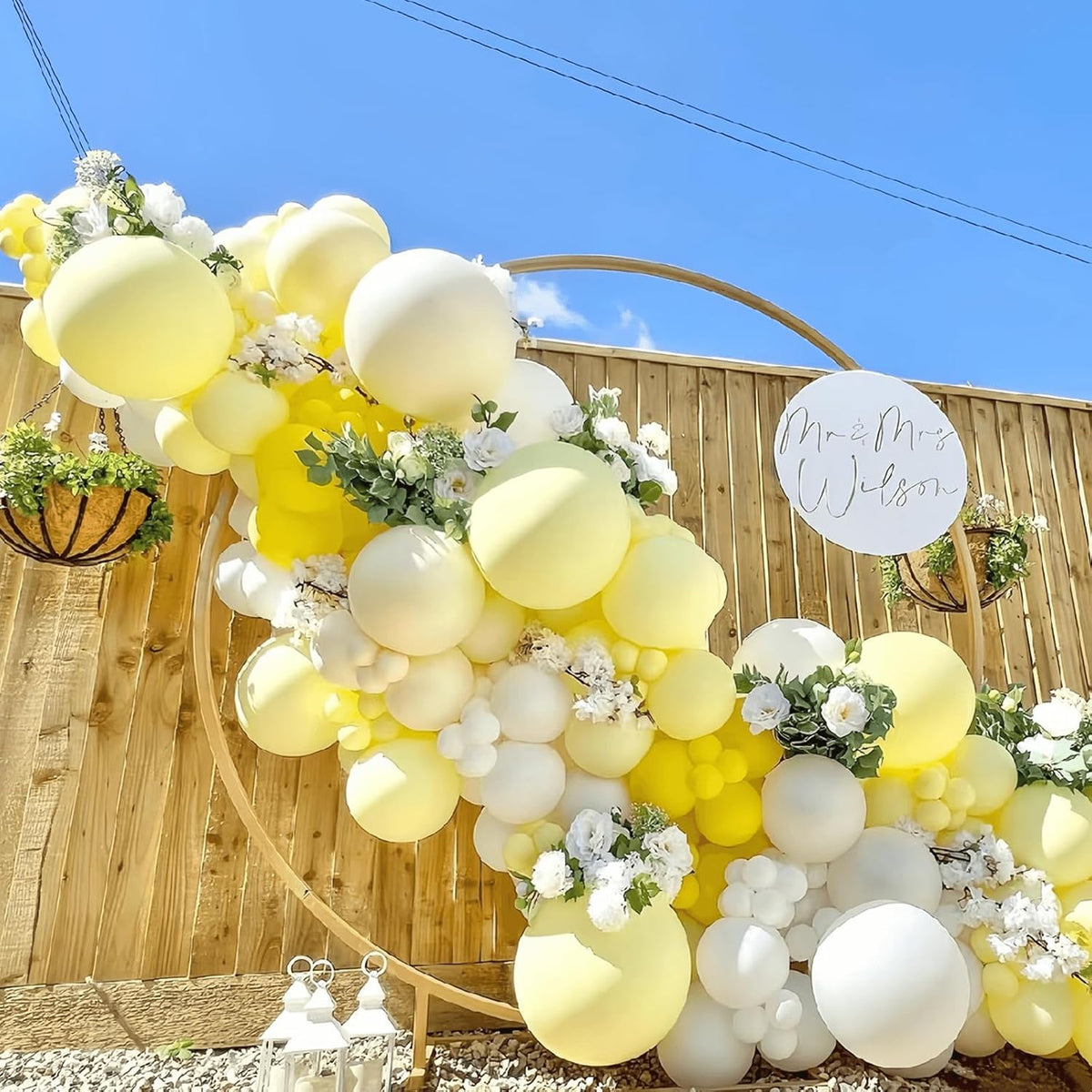 412pcs Pastel Yellow Balloon Garland Arch Kit 18 12 10 5 Inch Different Sizes Light Yellow Latex