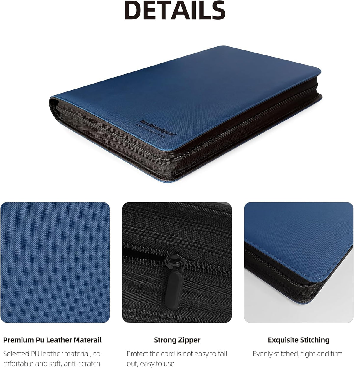 16 Pockets Premium Card Binder 1024 Cards Trading Card Binders Side Load Card Storage Display