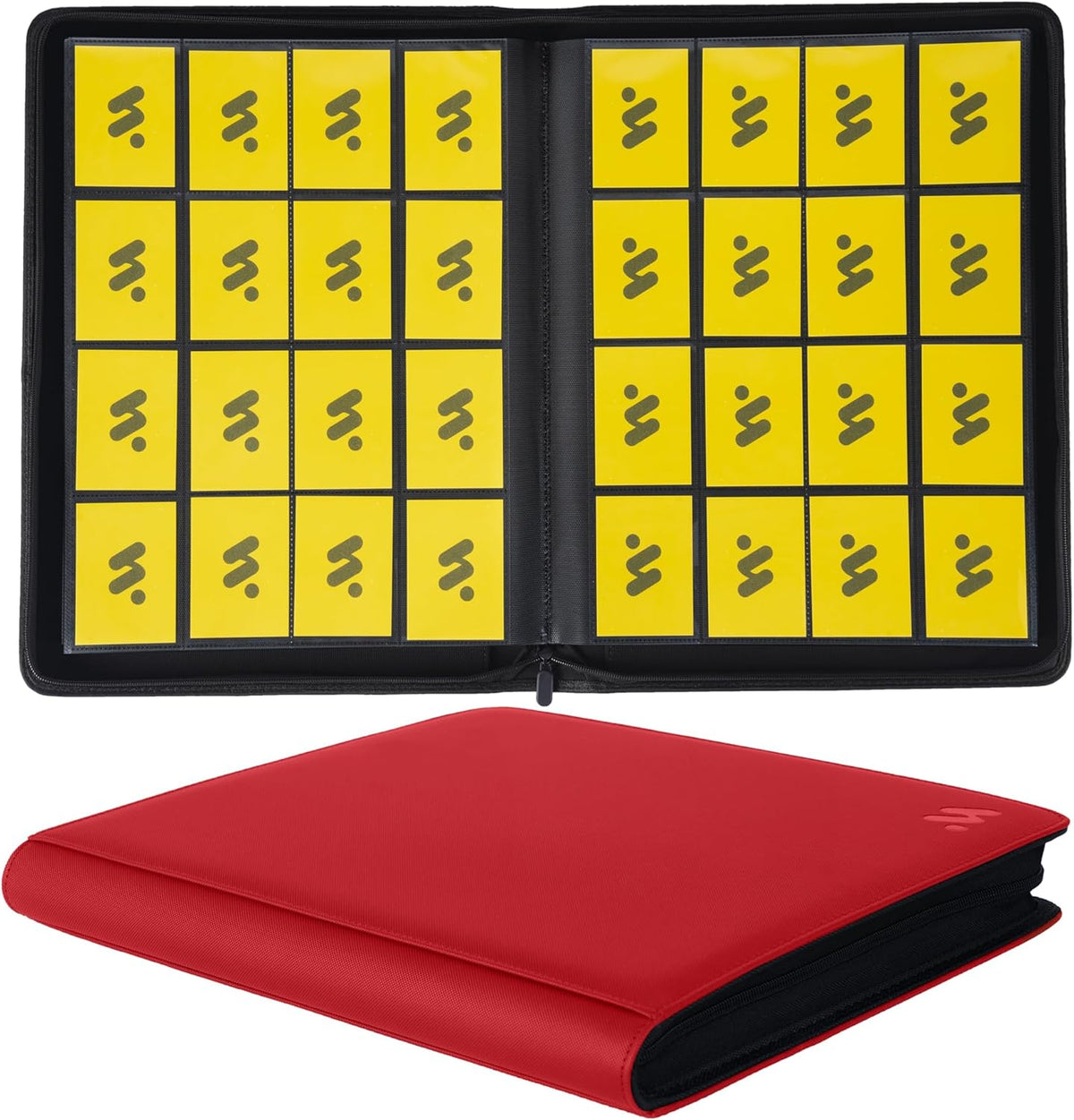 Premium 1000+ Pockets Card Binder,16 Pockets Trading Card Binder Ringless Side Loading Trading Card
