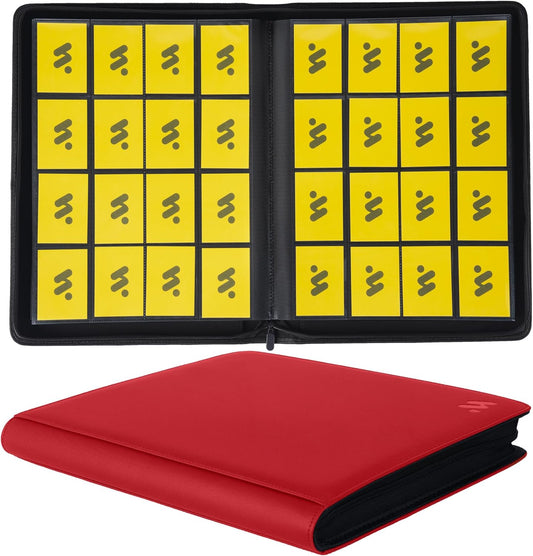 Premium 1000+ Pockets Card Binder,16 Pockets Trading Card Binder Ringless Side Loading Trading Card