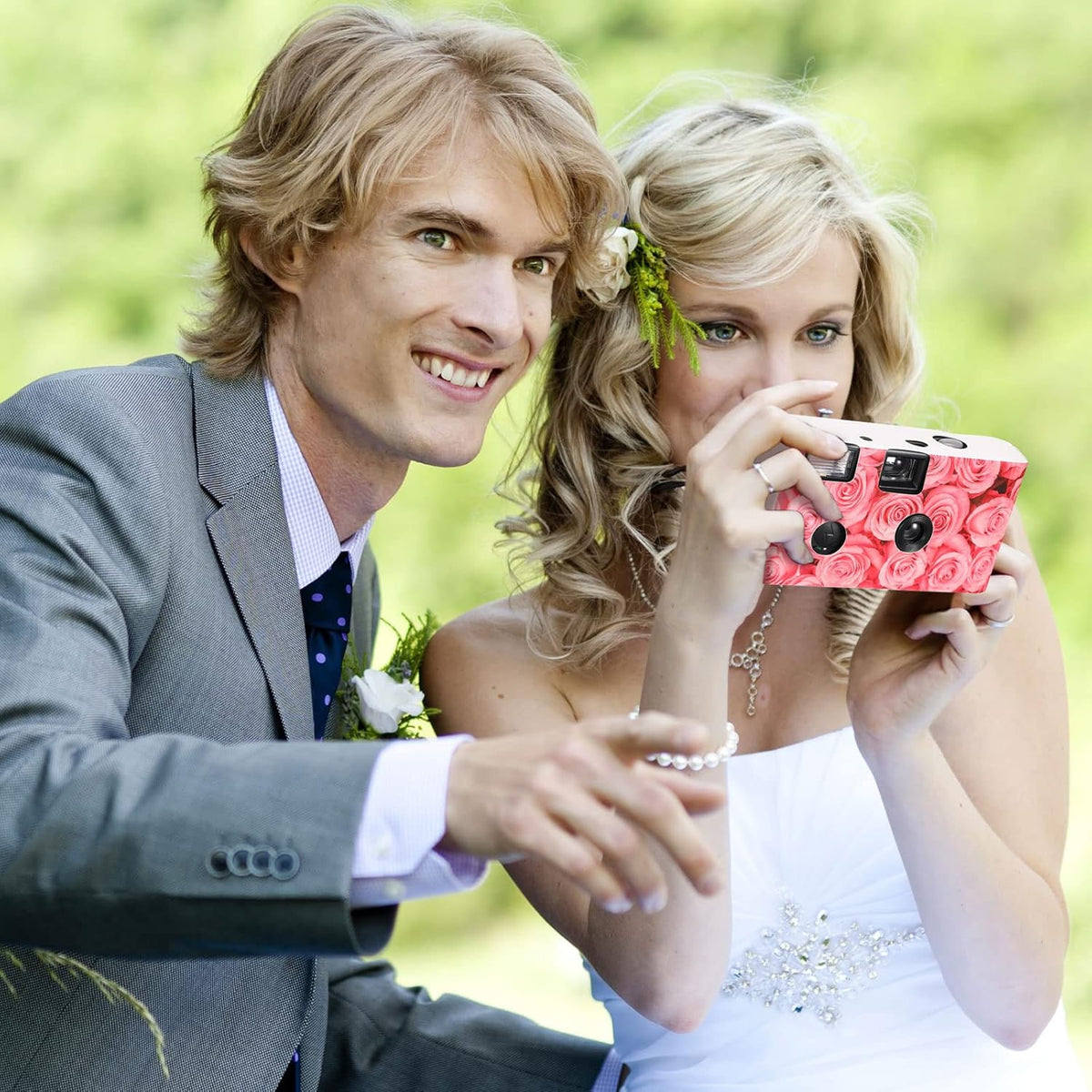 12 Pack Disposable Camera Bulk for Wedding 34 mm Single Use Film Camera with Flash for Wedding Baby