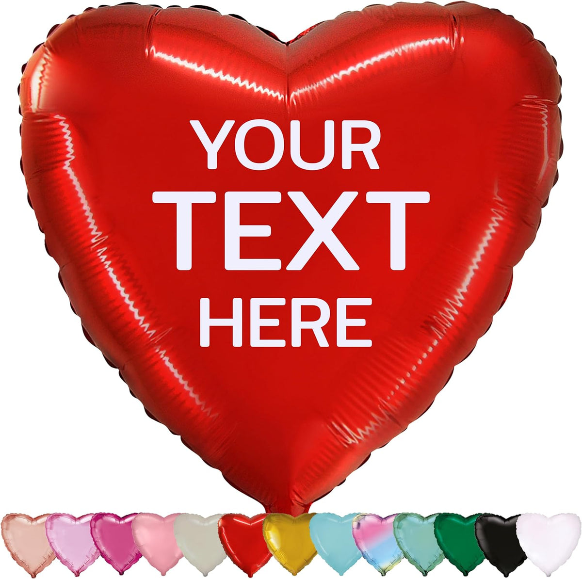 Сustom Balloons Name Personalized foil Balloon Heart 19 inch Satin and Glossy Colors Any Text Gift
