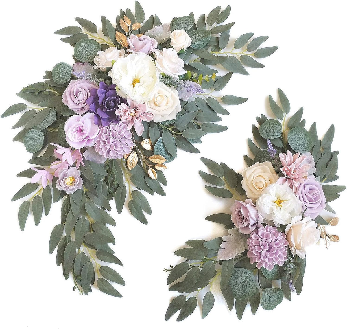 Faux Flower Swag Set of 2 for Wedding Welcome Signs Floral Swag Wedding Reception Ceremony Signs