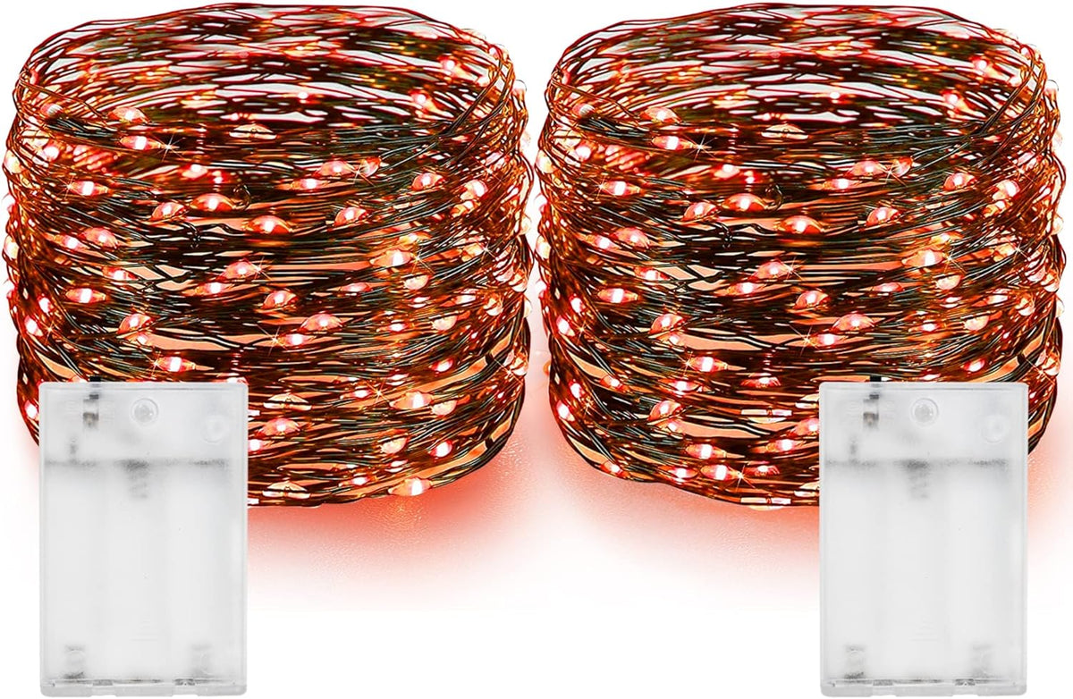 Dazzle Bright Halloween Fairy String Lights, Total 40FT 120LED Copper Wire Battery Operated