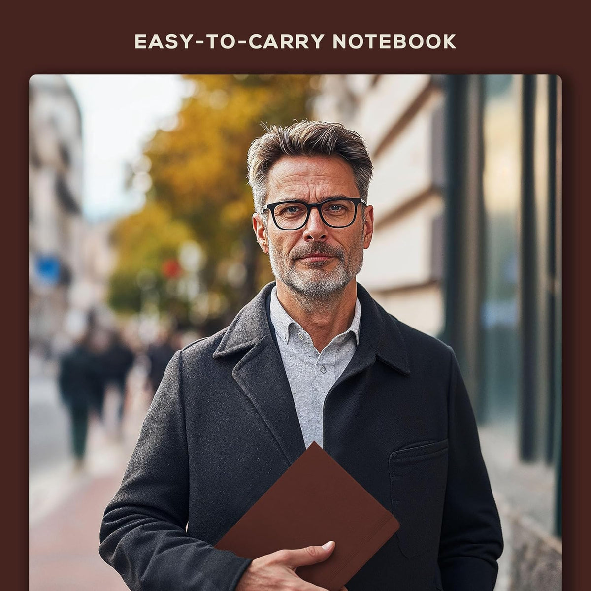 BEECHMORE BOOKS Lined Journal Notebook, 8.5 x 11.5 inch, A4 160 Lined Pages, Hardcover Leather