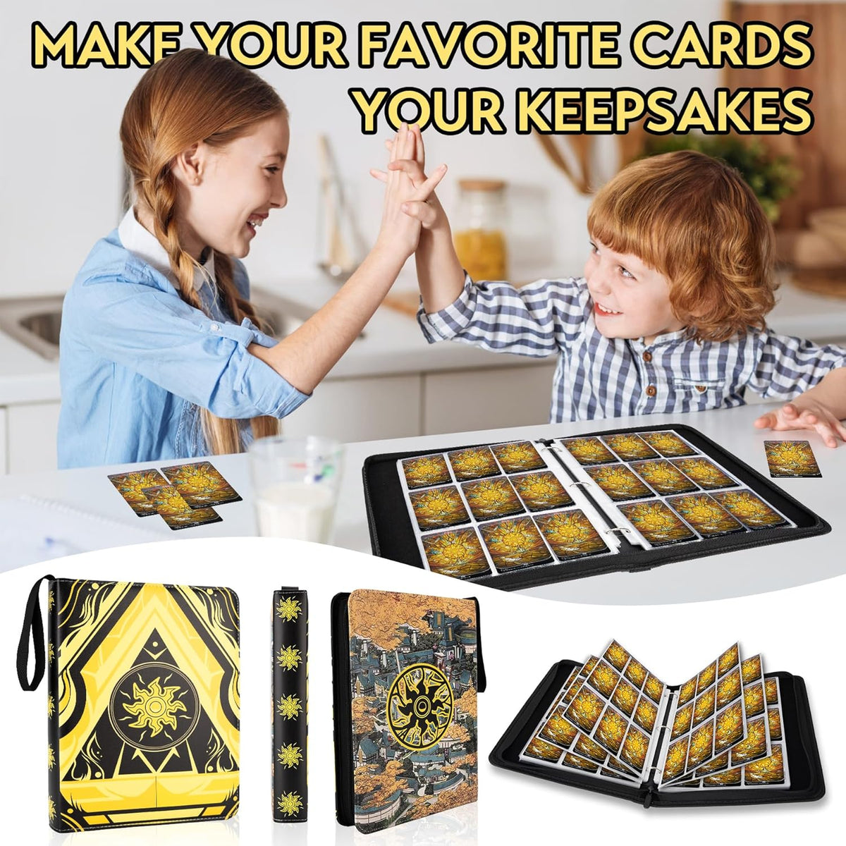 9 Pocket Card Binder for MTG/YGO/PTCG/Game Cards, Holds 900 Cards,Premium Card Collector Book for