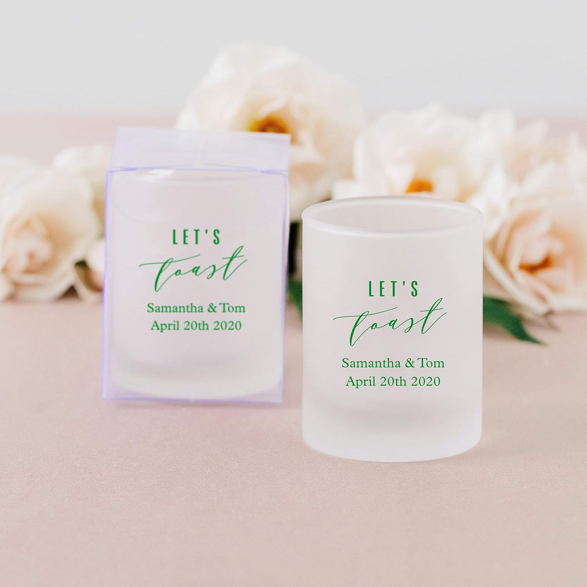 WEDDINGSTAR Personalized 3oz Frosted Shot Glass Customizable Full Color Print - 108 pack