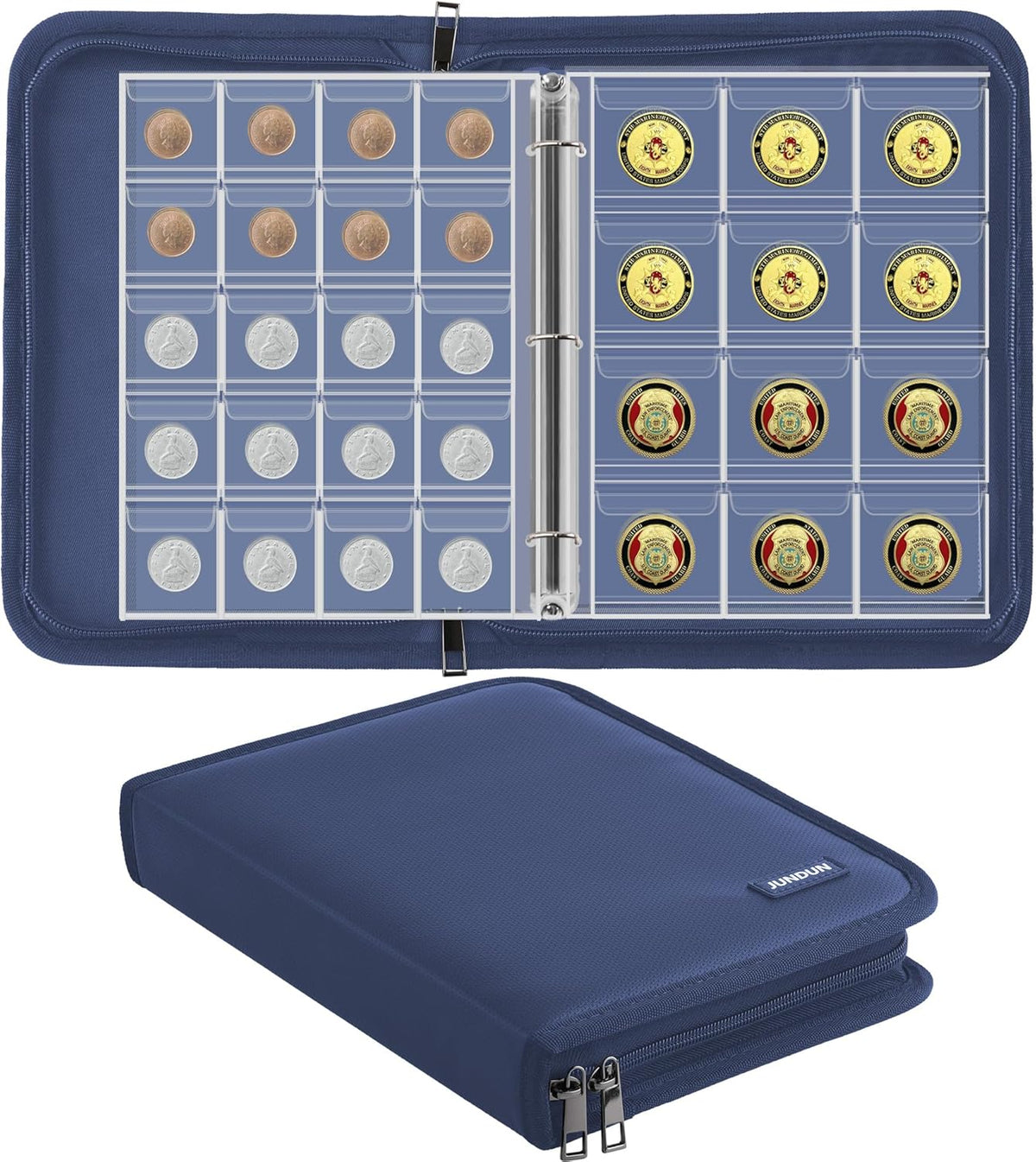 Coin Collection Book for Collector,260 Pockets Fireproof Coin Collection Holder Album,Coin