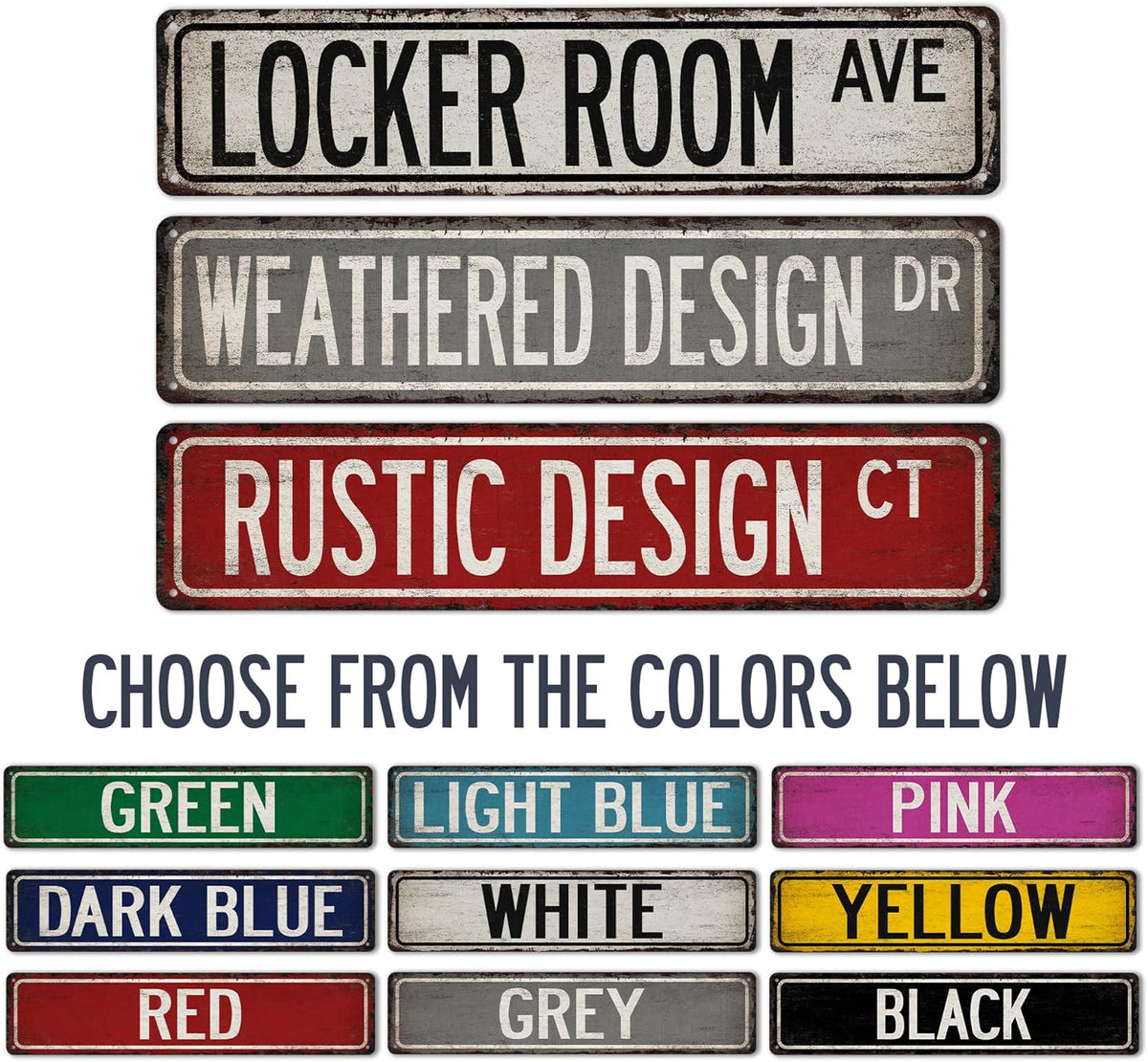 Personalized Street Signs Vintage Looking Street Sign - Made In USA - Rustic Signs For Bedroom