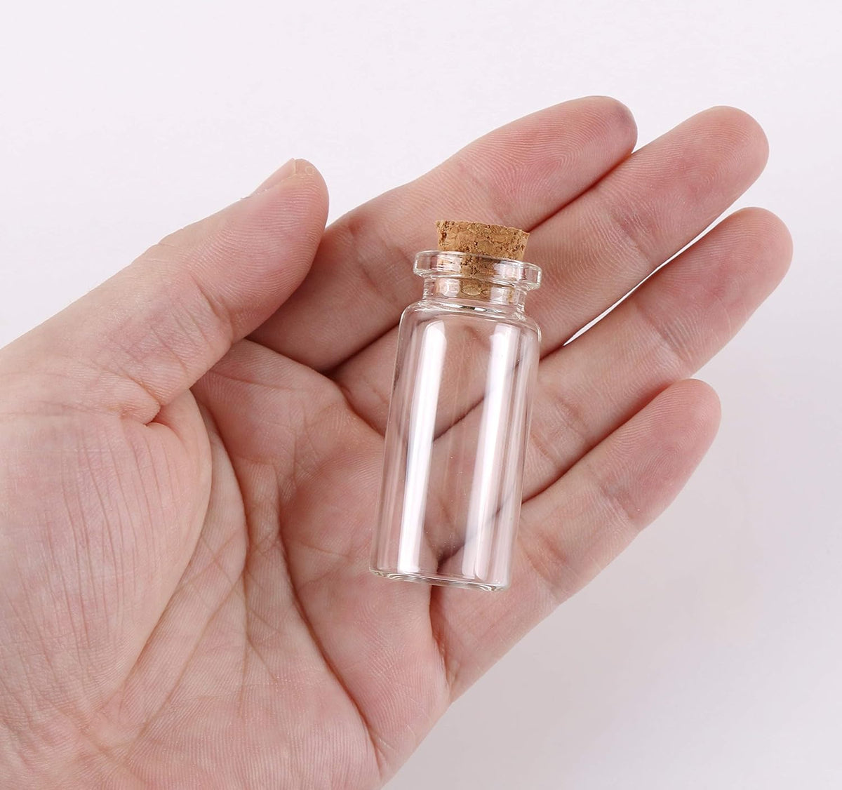 MaxMau 10ml Small Glass Bottles with Cork Stoppers,pack of 100 Vials Tiny Jars for DIY Art Crafts
