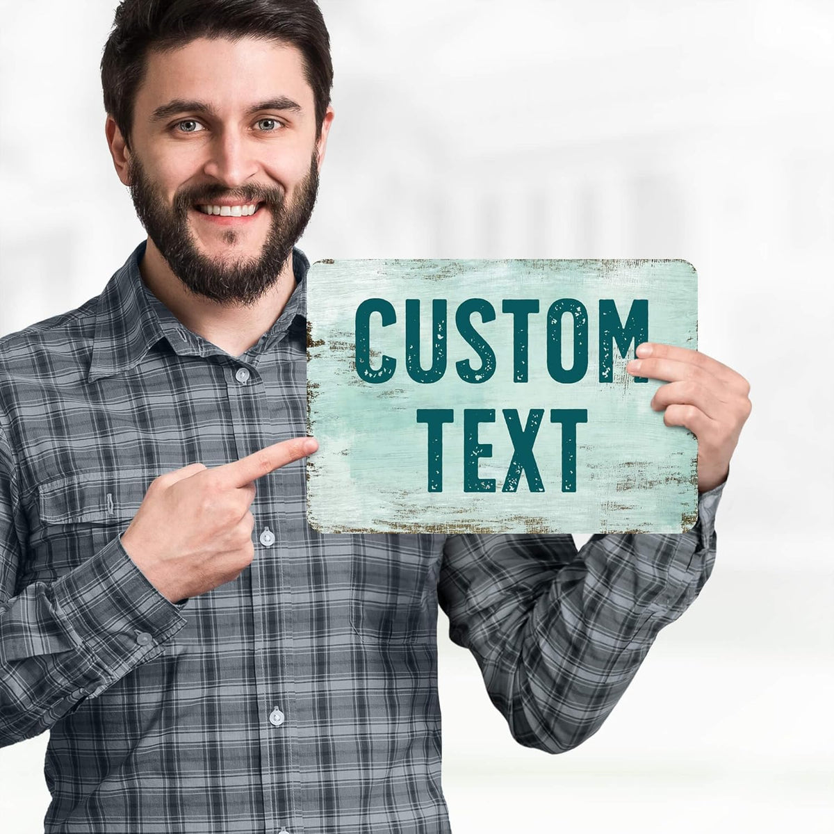 Custom Sign, Custom Street Sign, 11 Font Colors, 13 Font Styles, 4 Hole Options, 22 Sizes, 7x10
