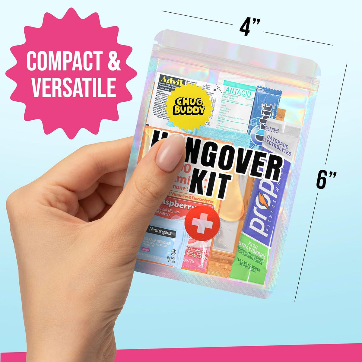 6 Pre-Filled Hangover Kit Bags - Bachelorette Hangover Kit - Bridesmaid Gifts, Bachelorette Party