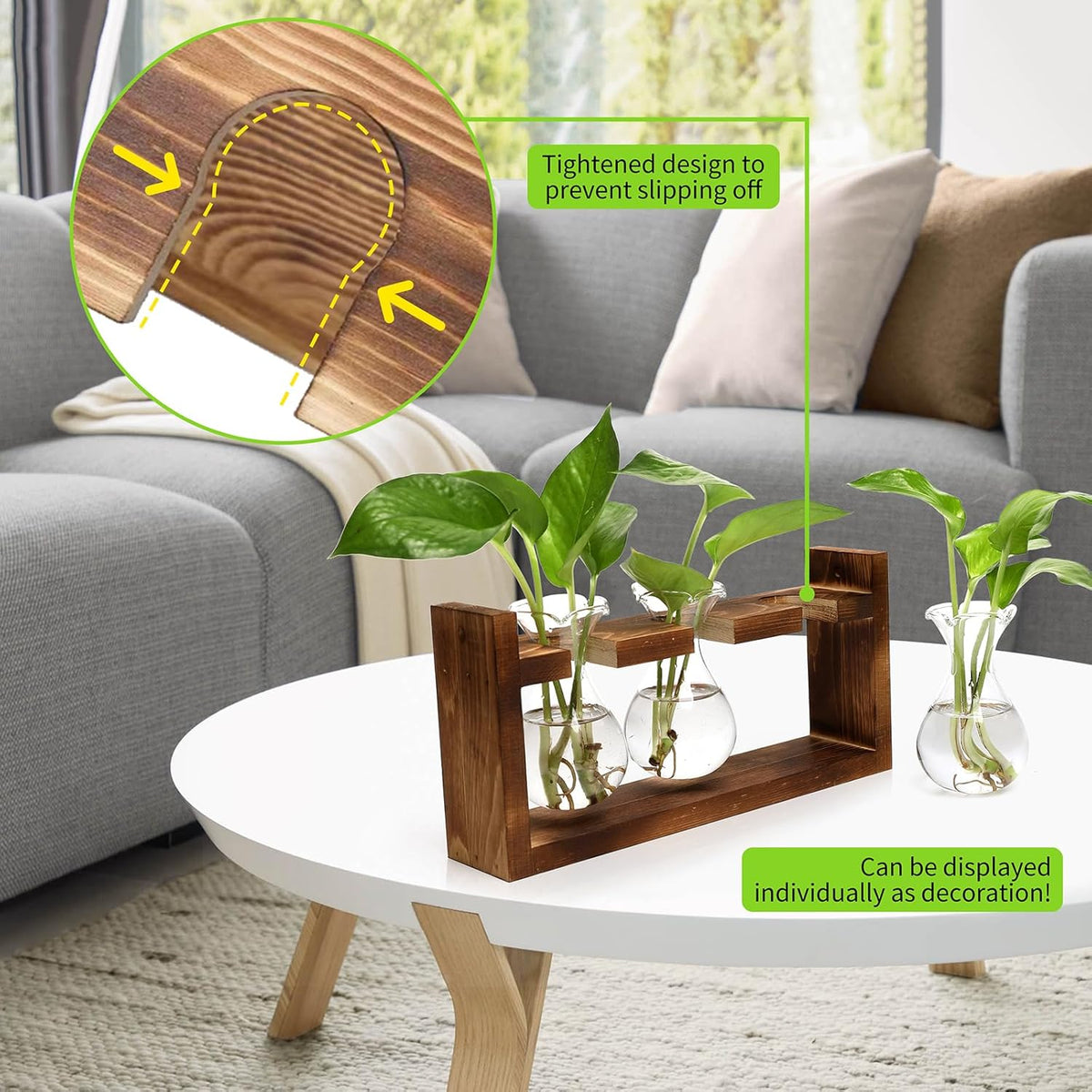 Plant Propagation Station Plant Terrarium Unique Birthday Gifts for Women Home Office Decor Planter