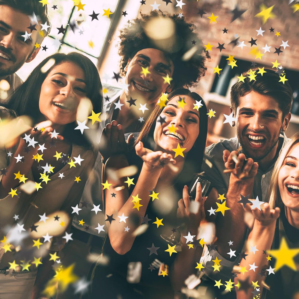 Hestya 60g Star Confetti Glitter Table Confetti Metallic Foil Stars for Party Wedding Festival