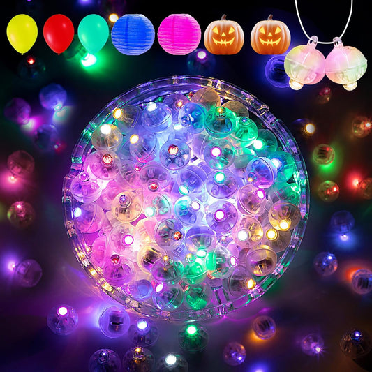 Aogist 50Pcs Balloon Lights with Hook,Long Standby Time,Waterproof Mini Light for Birthday Party