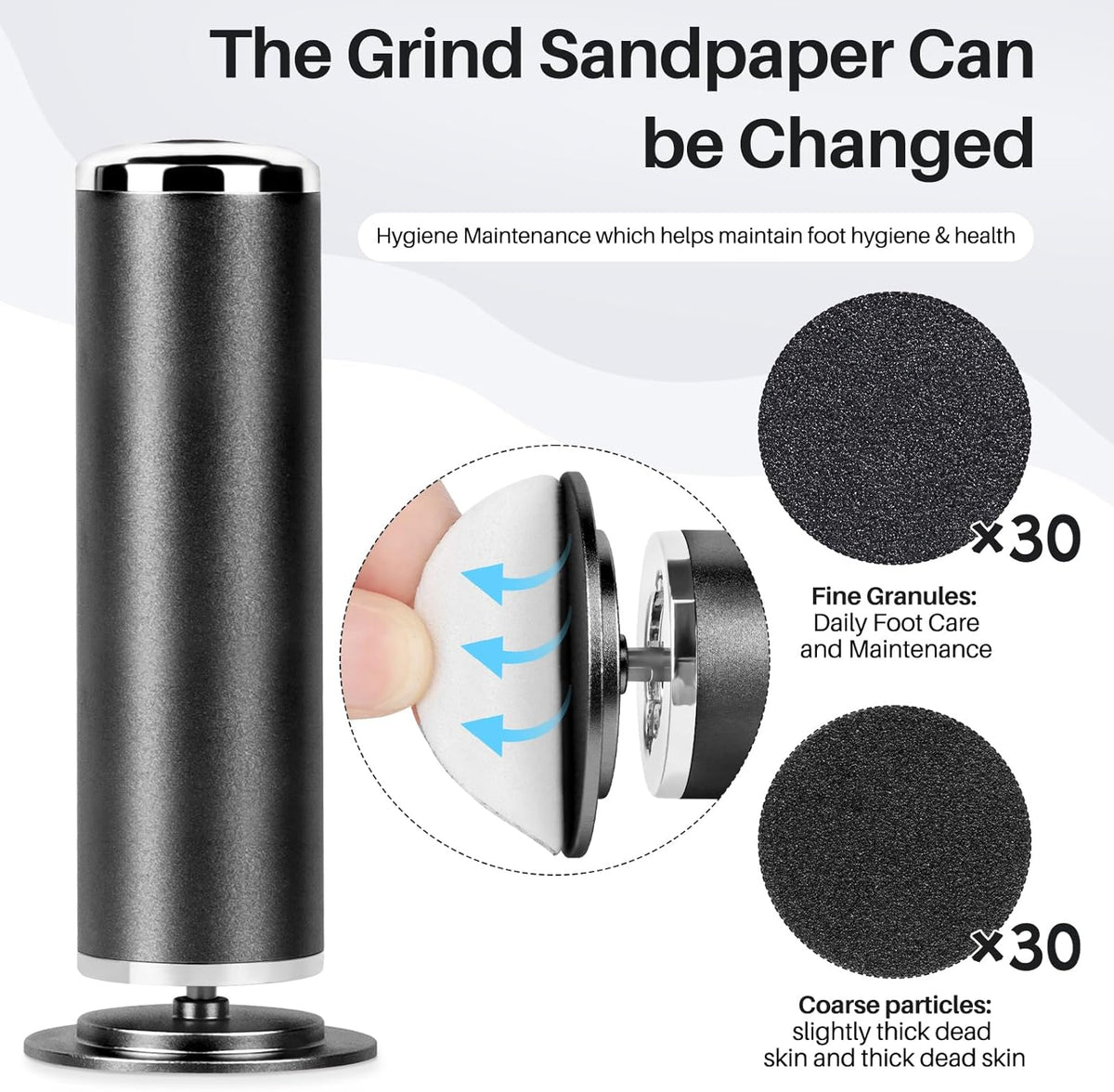 Foot File Callus Remover for Feet: Profesional Pedicure Tool for SPA - Adjustable Speed Feet File