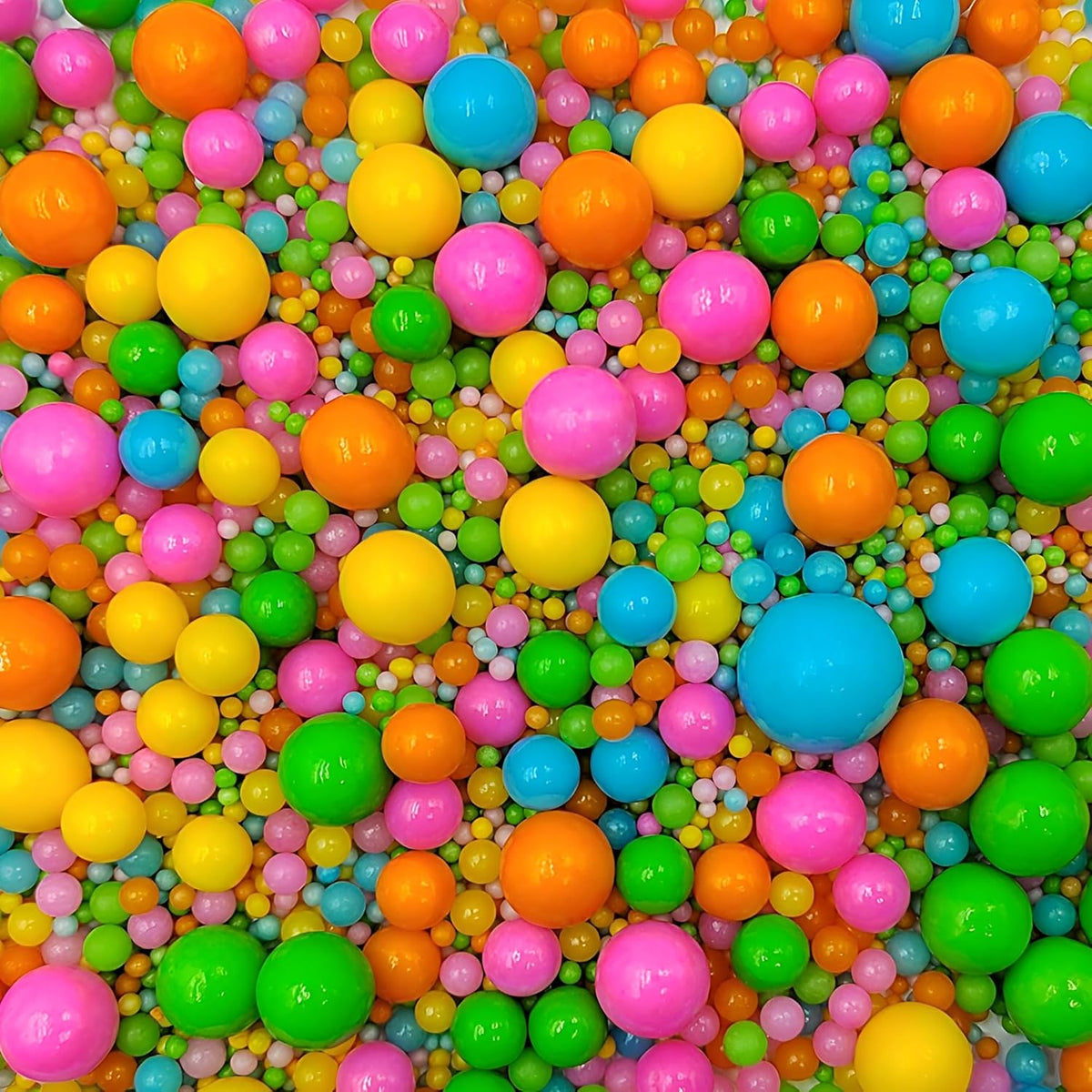 Edible Pearl Sugar Sprinkles Rainbow Candy Mixing Size Baking Edible Cake Decorations Cupcake