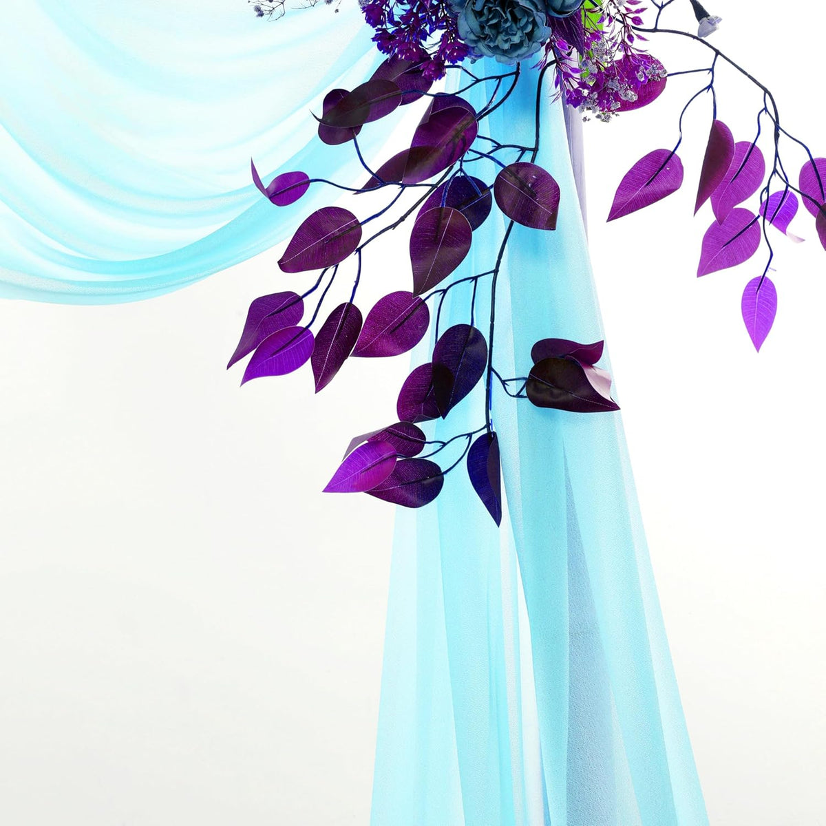 VDS Pack of 1 Panel (30 Inch X 30 Feet) Wedding Arch Draping Fabric Sheer Chiffon Fabric Drapery
