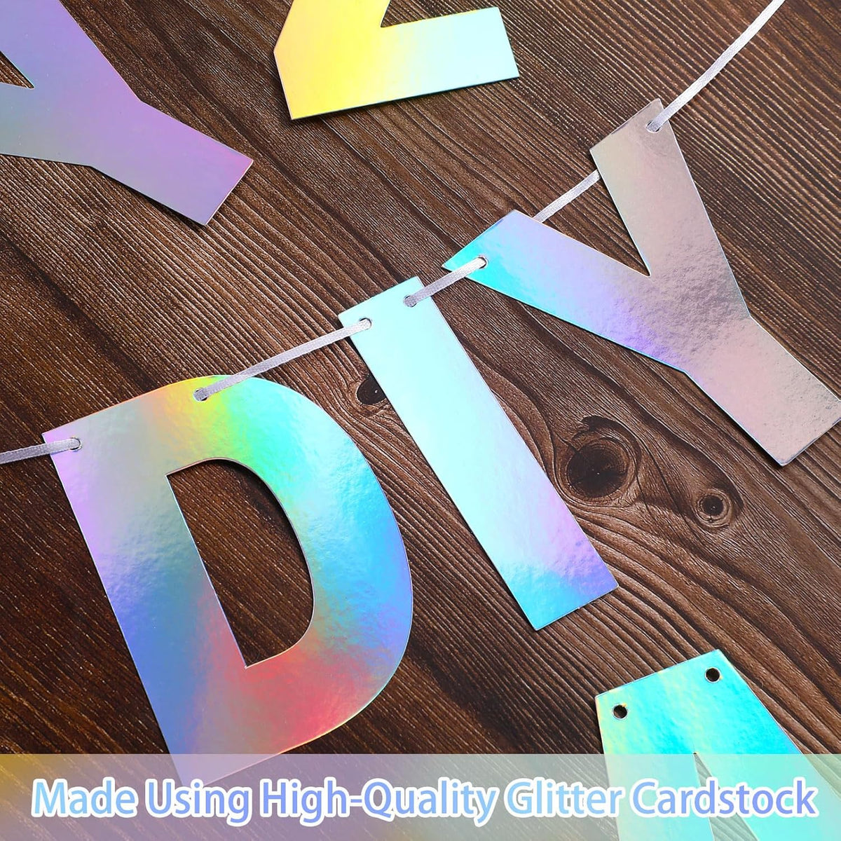 TaoBary 112 Pcs DIY Letter Custom Banner Glitter Customizable Banner Kit Including 107 Letters and