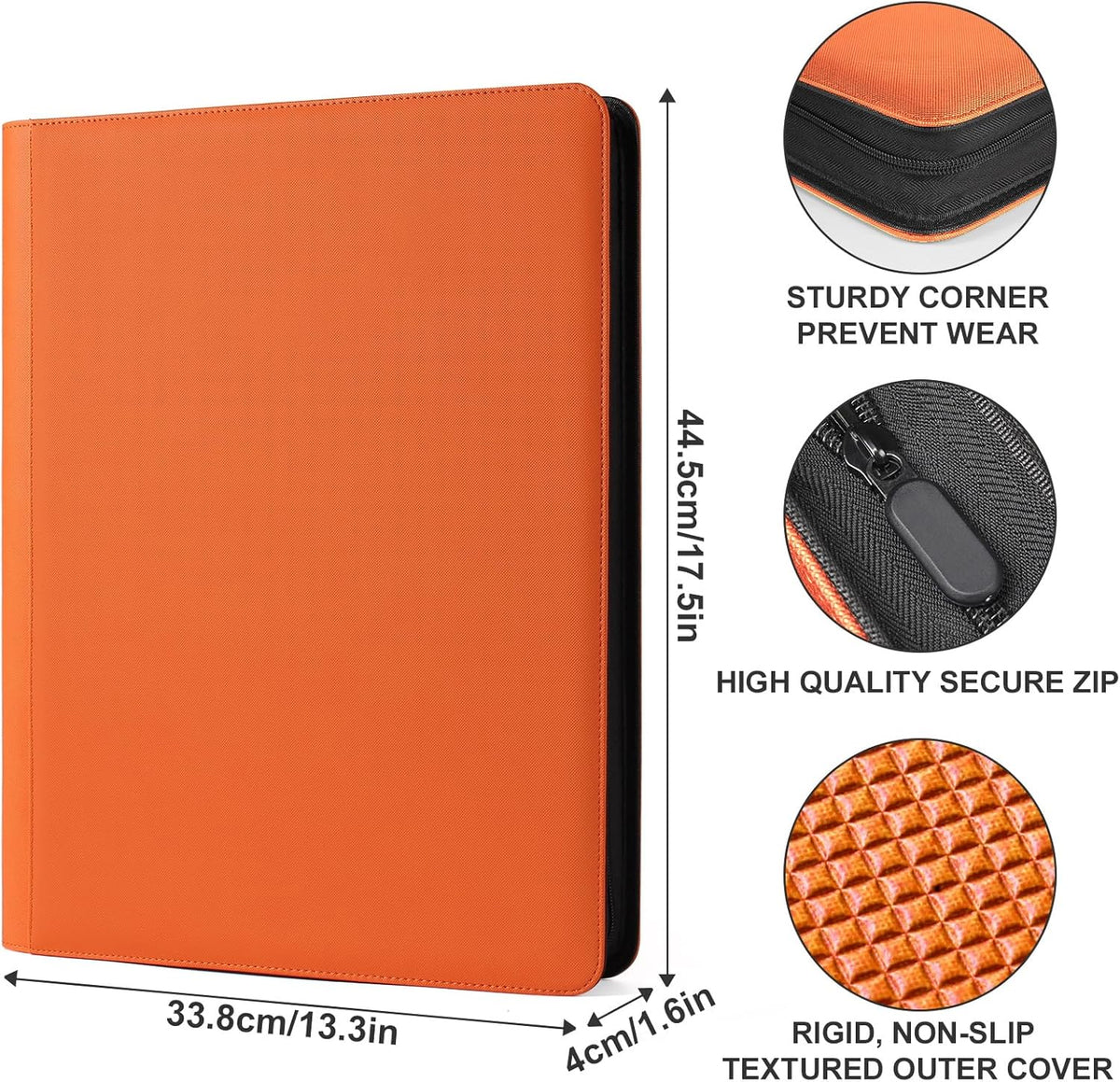 1000+ Pockets Trading Card binder, GEAoffice PU Cover Card Collection Binder, Premium 16 Pockets