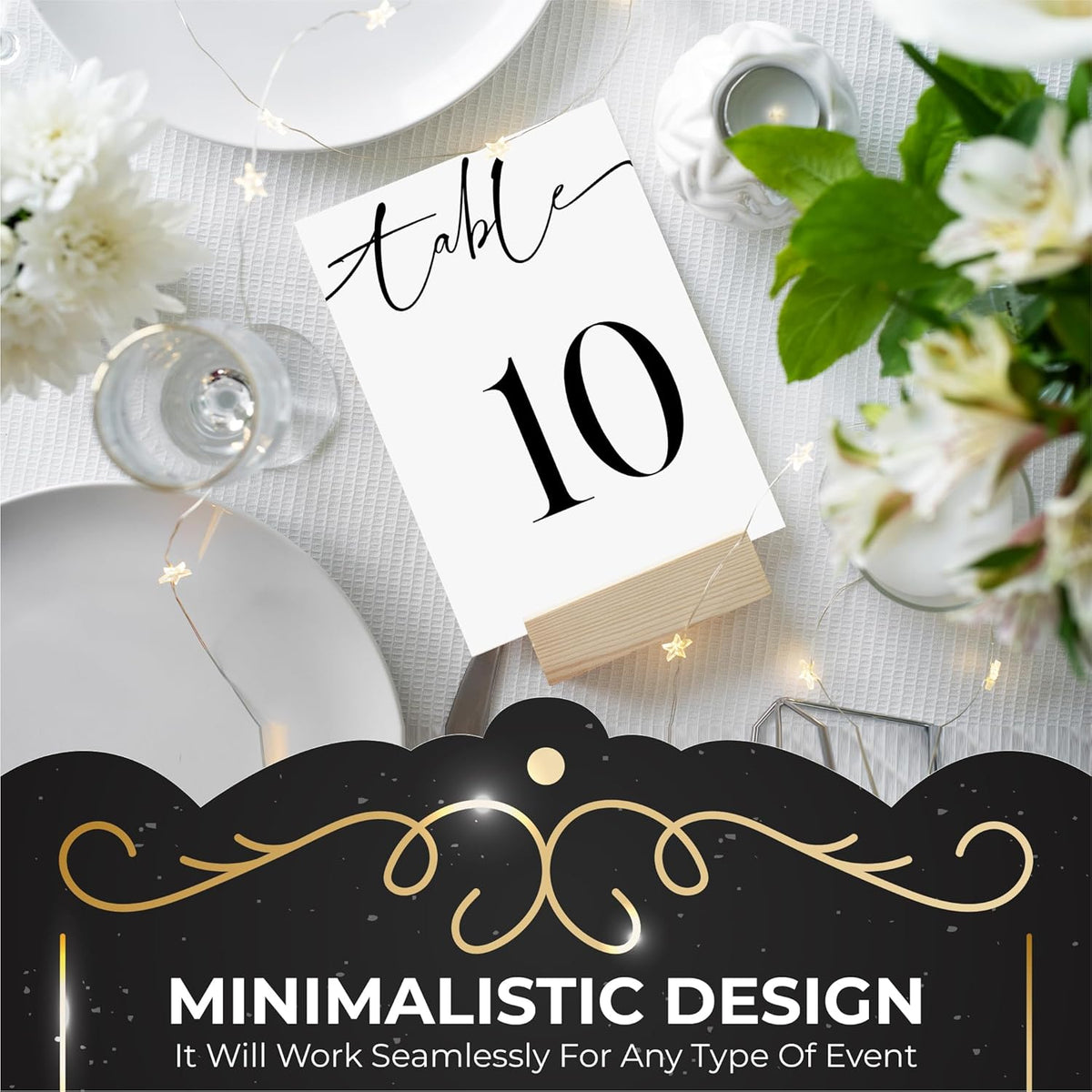 26 Pieces Table Numbers for Wedding Reception, Table Number 1-25 with Head Table Card, Double Sided