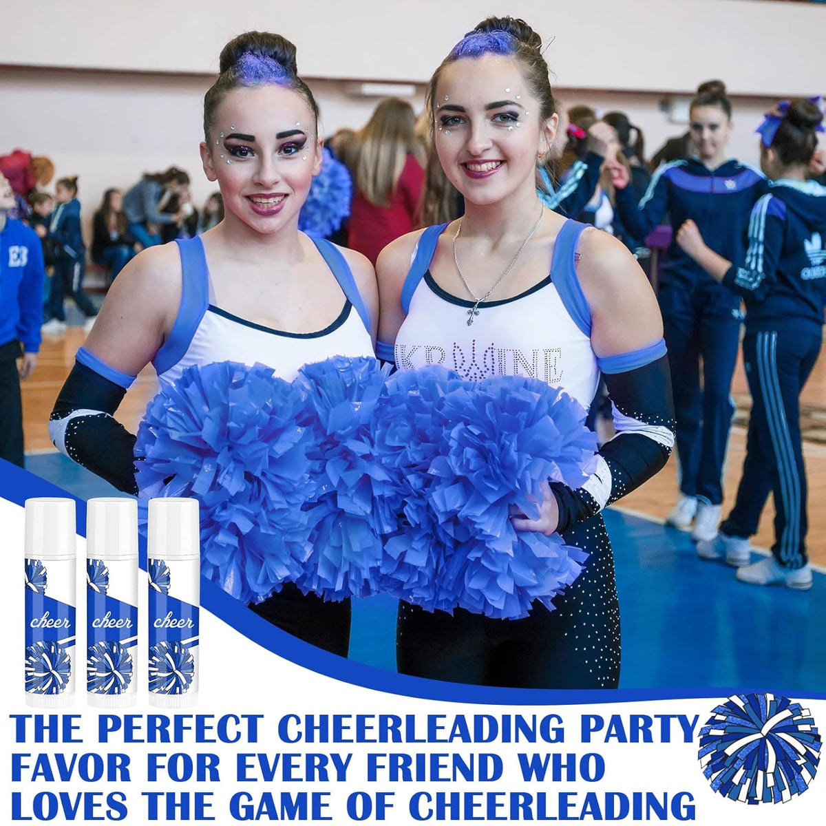 24 Pcs Cheer Lip Balm Cheer Teams Camp Gifts Pom Pom Leaders Party Favors Gear Lip Balm Mom Gift