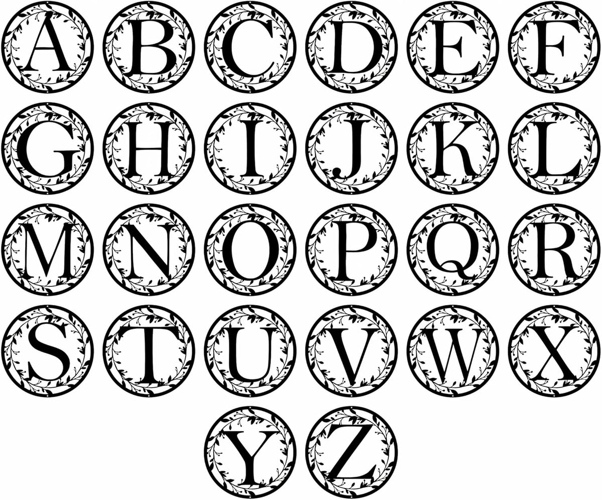 Personalized Metal Name Signs, Split Letter Monogram Wall Decor, Custom Last Name Sign, Family Name