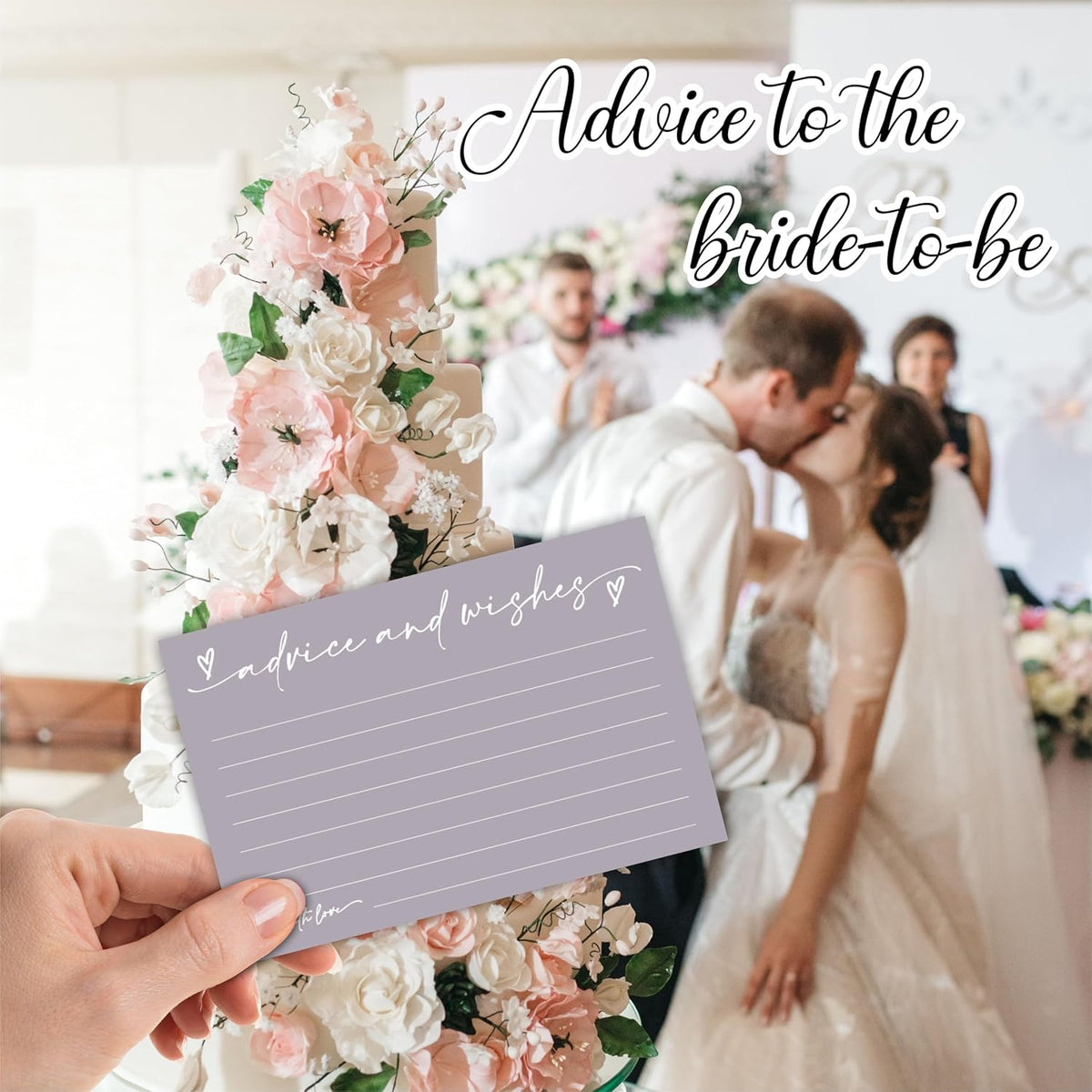 30 Advice & Wishes Cards - Pale Purple - Double Sided Fill-In Advice Cards For Bridal, Wedding