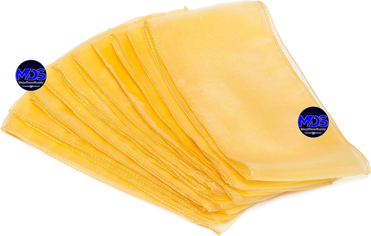MDS Pack of 50 PCS Organza Chair Sashes Wider Dining Chair Bows Ribbon Tie Back for Wedding Party