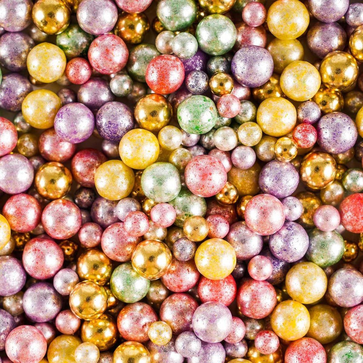 Kasvan Pastel Pearl Sugar sprinkles - Edible Candy Pearls 130g/4.58 Oz, Mix Size Cake Candy