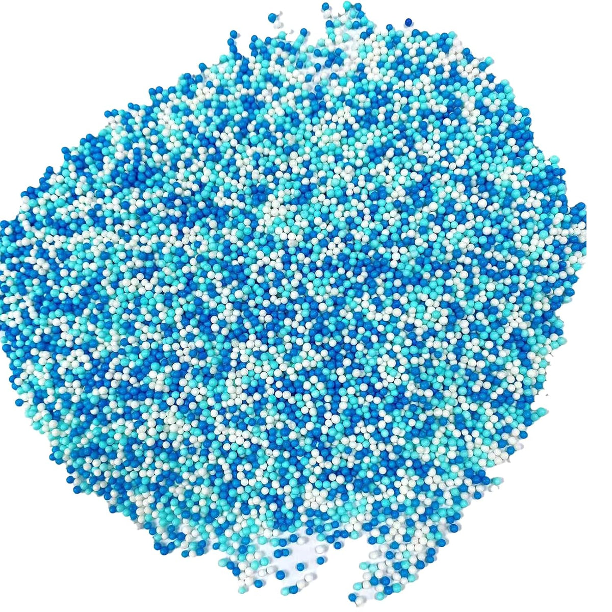 Sentovac Blue and White Nonpareils Sprinkles Edible 2mm Mini Peals Sprinkle for Cake Decorating