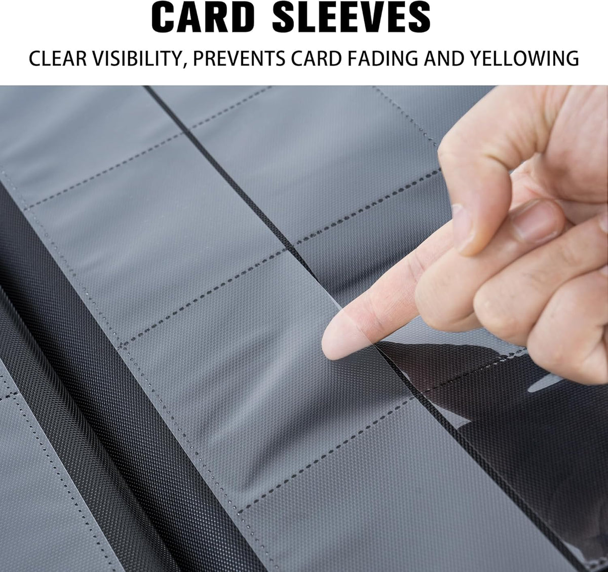 Premium 1000+ Pockets Card Binder,16 Pockets Card Binder Ringless Side Loading Trading Card Album