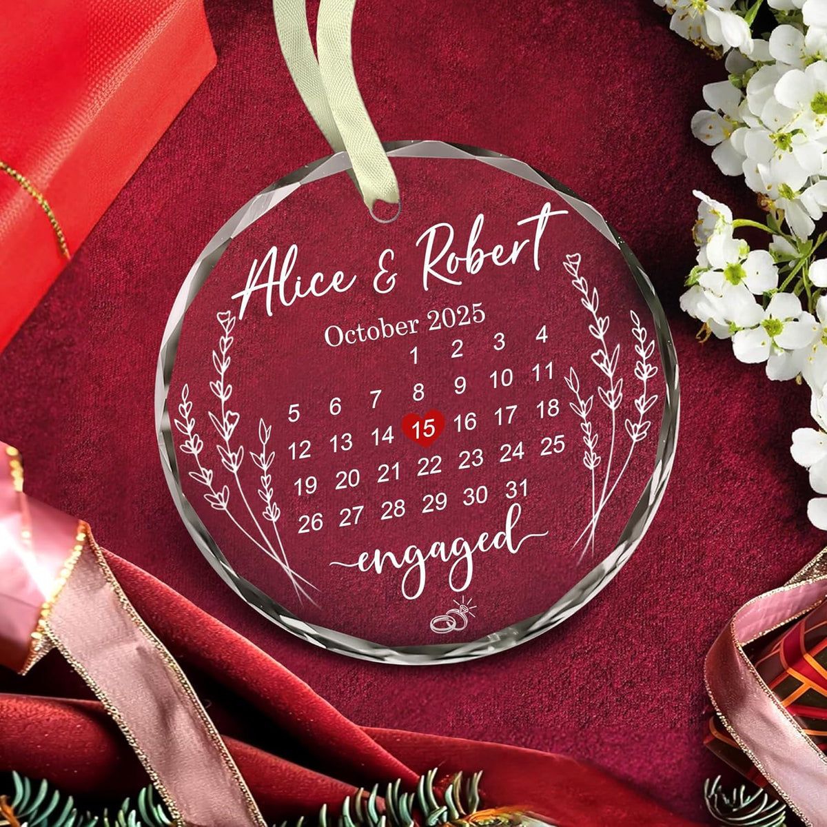 Personalized The Year We Became Mr & Mrs Christmas Ornaments - Wedding Gifts For Newlywed Couple