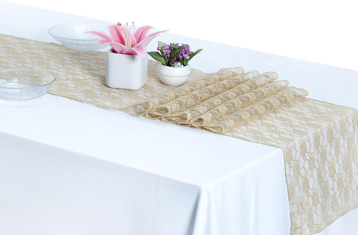 MDS Pack of 12 Wedding 12 x 108 inches Satin Table Runner for Wedding, Decorations for Birthday