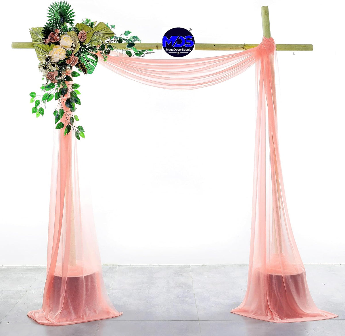 MDS Halloween Chiffon Draping Fabric - 2 Panel, 30" Wide x 100ft Long - Sheer Spooky Arbor & Canopy