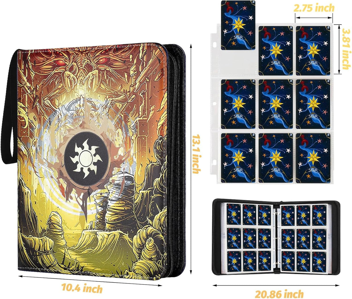 Trading Card Binder for MTG Cards, Premium 9 Pocket Card Binder, 720 Double Sided Pocket Collector