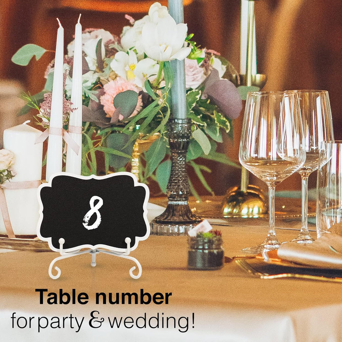 Mini Chalkboard Signs for Food Labels for Party Buffet, Small Place Cards or Name Tags with Iron
