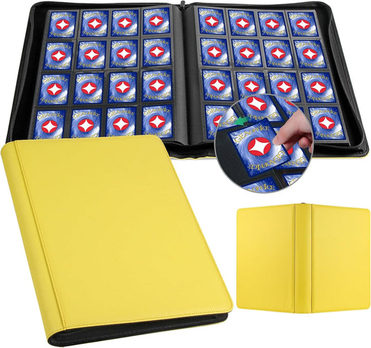 GEAoffice Premium 1000 Trading Card Binder, Large Side Loading 16 Pocket Card Collection Binder